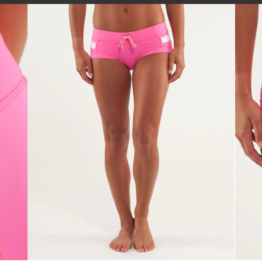 Lululemon Heat it Up short in Pink and White Swim Shorts size 4
